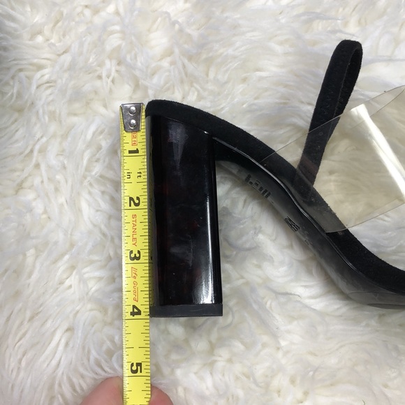 Zara Clear Strap Tortoise Shell Block Heel Sandals - Picture 12 of 14